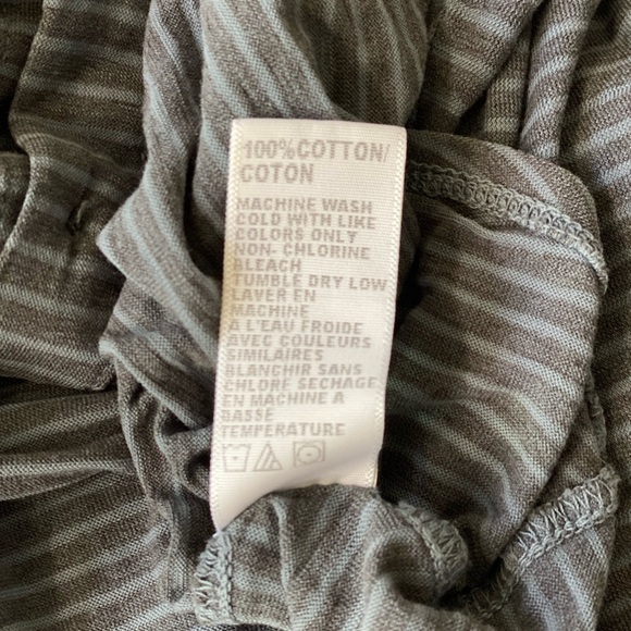 Standard James Perse blue and grey striped knit side panel shirt size 1 - Picture 14 of 14